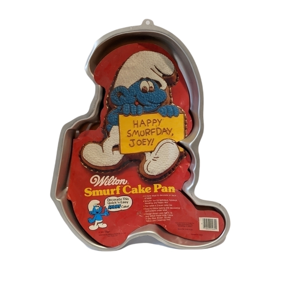 𝅺vintage Wilton Smurf cake pan